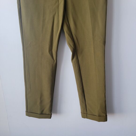 Loft womens slim through the leg ankle pant size 6 olive green office careers - Picture 4 of 10